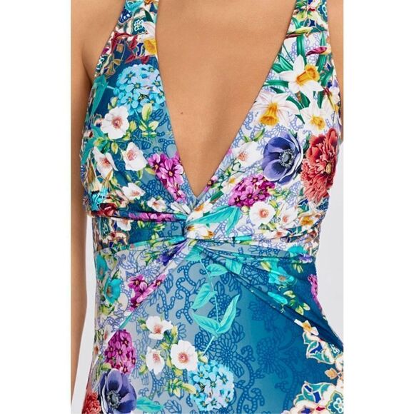 New. Johnny Was floral twist halter swimsuit. Size small. Retails $198 - Picture 5 of 14